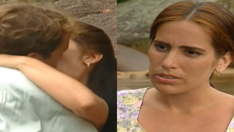 Raquel (Gloria Pires) flagra a irmã Ruth com Marcos (Foto: Reprodução)